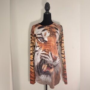 Tiger Print Long Sleeve Shirt